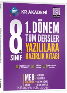 8. Sınıf 1. Dönem Tüm Dersler Yazılılara Hazırlık Kitabı