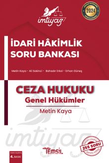 İmtiyaz İdari Hakimlik Soru Bankasi Ceza Hukuku - Genel Hükümler