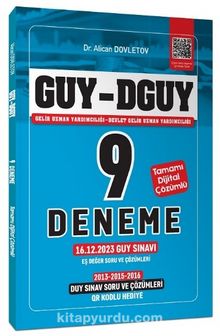 GUY DGUY Gelir Uzman Yardımcılığı 9 Deneme, Eş Değer DUY-GUY Çıkmış Sorular Çözümlü